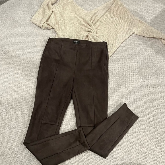 LOFT Petite Velvet Pant - Picture 1 of 4